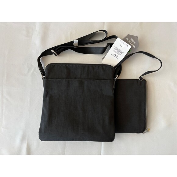 BAGGALLINI Crossbody Women’s Black Go Bagg With RFID Wristlet Long Adj Strap NWT - Picture 4 of 16